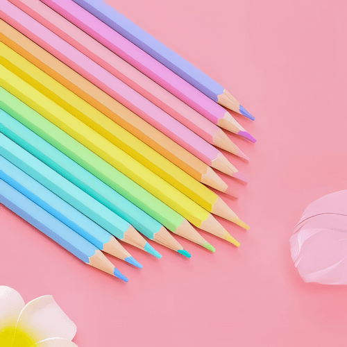 Rainbow Pastel Color Pencil Set of 12