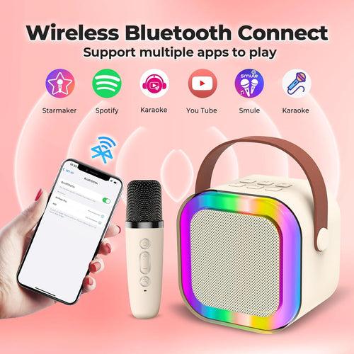 Mini Karaoke Speaker & Mic for Kids with RGB Light