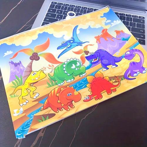 Dino A4 File Folder Zipper Bag