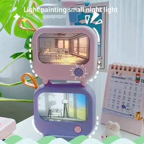 LED TV Painting Night Light | Home Decoration | Desk Lamp