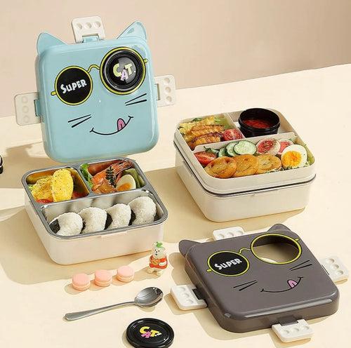 Carnival Stainless Steel Lunch Box - Cat