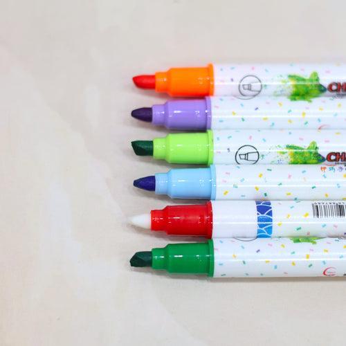 Jungle Themed Double-headed Colored Magic Highlighter Pen Pack of 6 Pcs