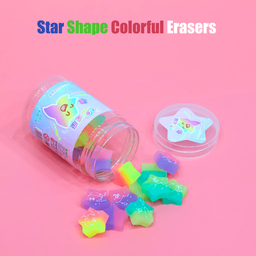 Star Shape Soft Erasers Pack Of 24