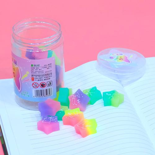 Star Shape Soft Erasers Pack Of 24