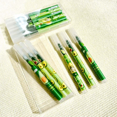 Avocado Kawaii Gel Pens Set of 6 Pcs