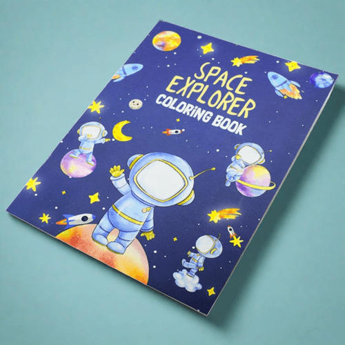 Space & Unicorn Theme Coloring Book For kids