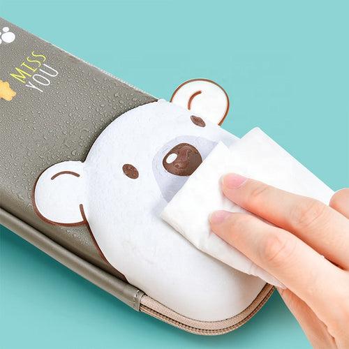 Cute Bear 3D Pattern Kids stationery zipper Pouch