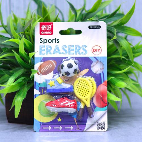 Mini Sport Erasers Set ( Pack Of 5 Erasers )
