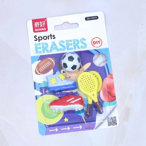 Mini Sport Erasers Set ( Pack Of 5 Erasers )