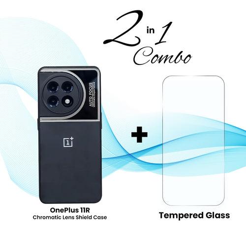 OnePlus (2 in 1 Combo) - Chromatic Lens Shield Case + Tempered Glass