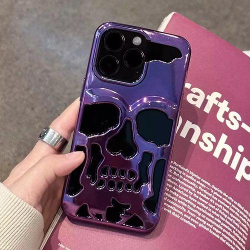 iPhone 15 Series Hollow Skull Design Case