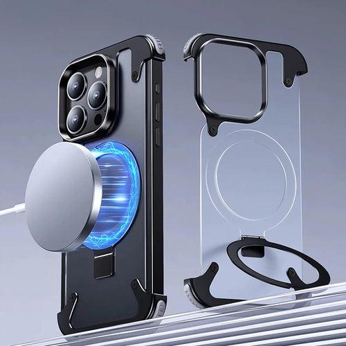 iPhone 14 Series Frosted Anti-Fall Magsafe Ring Stand Case