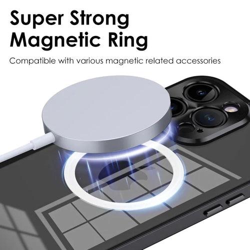 iPhone 14 Series Transparent Metal Magsafe Case