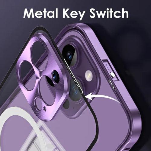 iPhone 14 Series Transparent Metal Magsafe Case