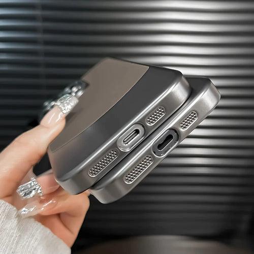 iPhone 15 Series Premium Titanium Paint Dual Tone Case