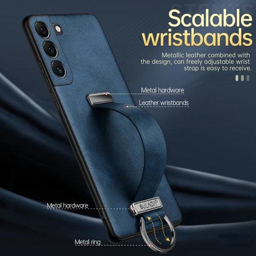 Wristband Leather Shockproof Business Case - Samsung