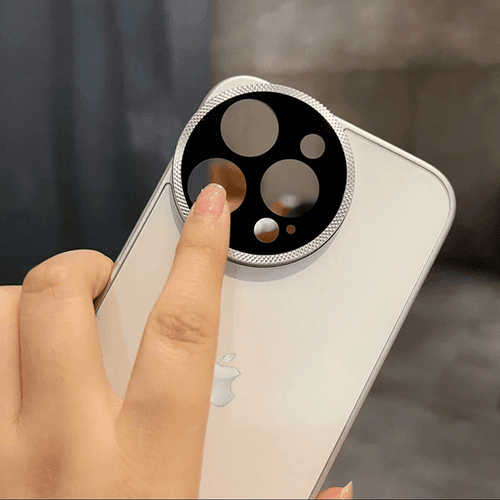 Frosted Round Camera Lens Shield Case - iPhone