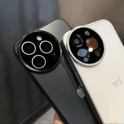 Frosted Round Camera Lens Shield Case - iPhone