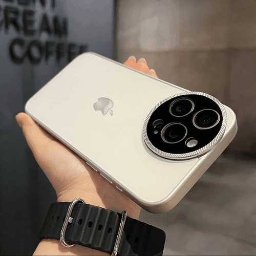 Frosted Round Camera Lens Shield Case - iPhone