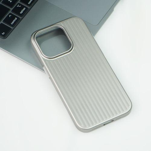 Corrugated Pattern Matte Plating Case - iPhone