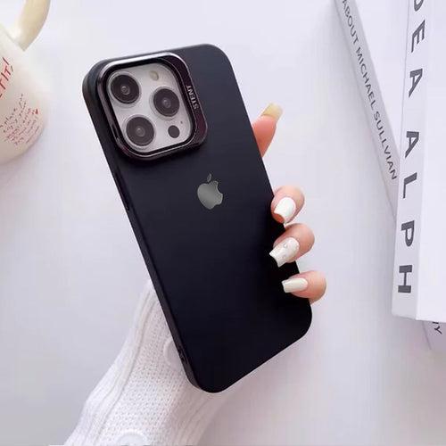 iPhone 14 Series Clear Camera Protector Hidden Stand Logo Case