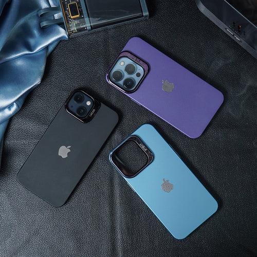 iPhone 14 Series Clear Camera Protector Hidden Stand Logo Case