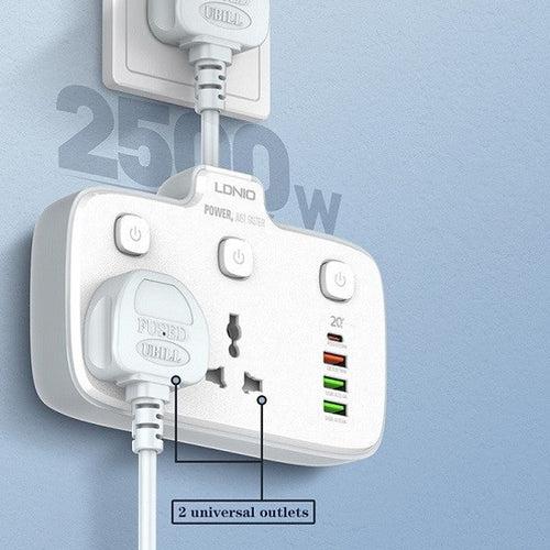 Multi Outlet Power 2AC Universal Outlet Extension Socket