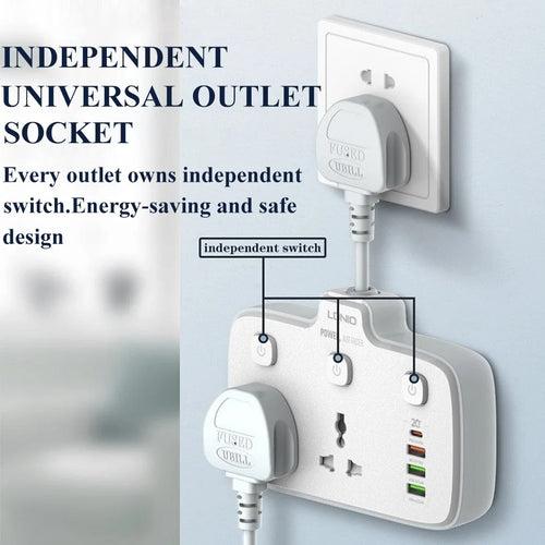 Multi Outlet Power 2AC Universal Outlet Extension Socket