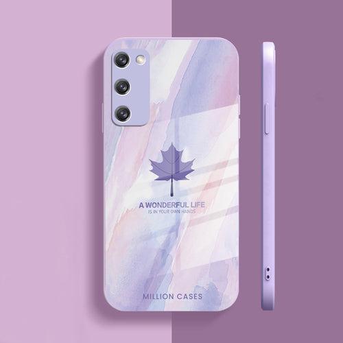 Galaxy S20 FE Watercolor Mapple Leaf Glass Case