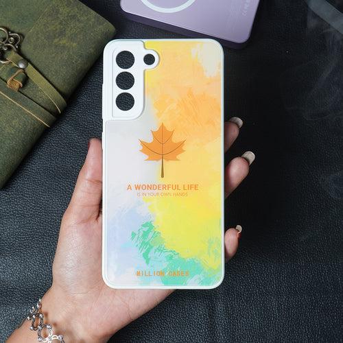 Galaxy S21 FE Watercolor Mapple Leaf Glass Case