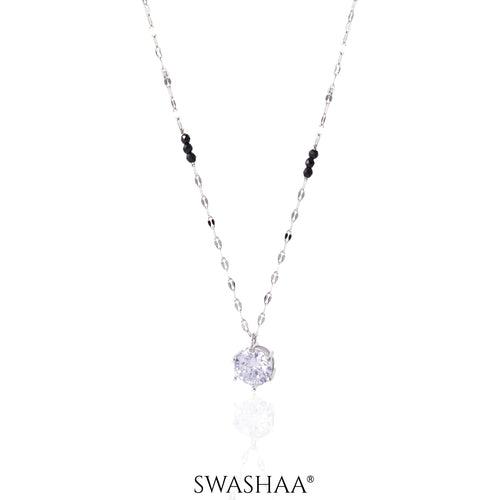 Madan Solitaire Silver Mangalsutra