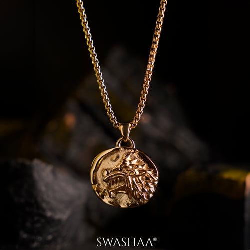 Trason 18K Gold Plated Men's Chain Pendant