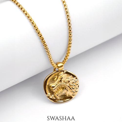 Trason 18K Gold Plated Men's Chain Pendant