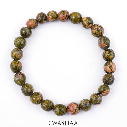 Unakite Women's Beaded Bracelet