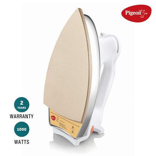 Pigeon Gale Heavy Weight Dry Iron Press box, Electric Iron for wrinkle free clothes (1000 Watt) - 12453