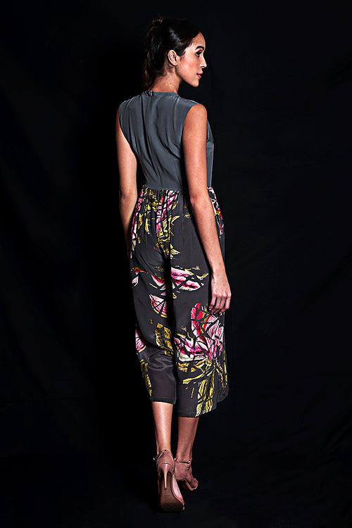 SEESA- Titanium Floral Printed Jumpsuit