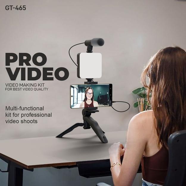 The UBON GT-465 Stereo Smartphone Pro Video Making Kit is designed to transform your smartphone into a professional recording studio