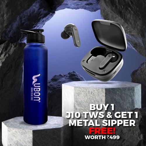 Ubon Feel the power of ANR with J10 Wireless Earbuds - Get a sipper free with this earbud