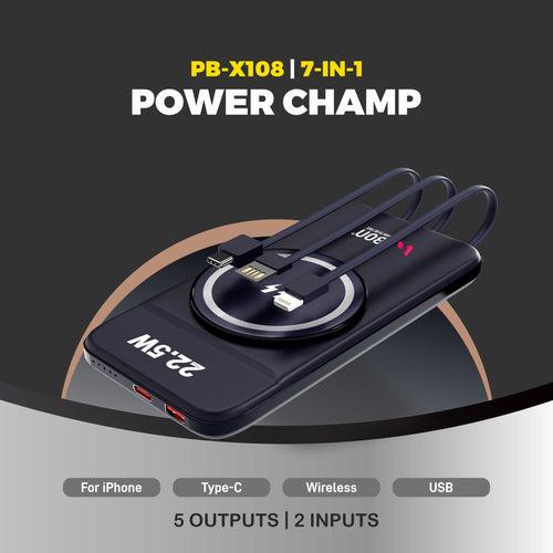 Ubon PB-X108 7 in 1 Power Champ 10000mAh Power Bank