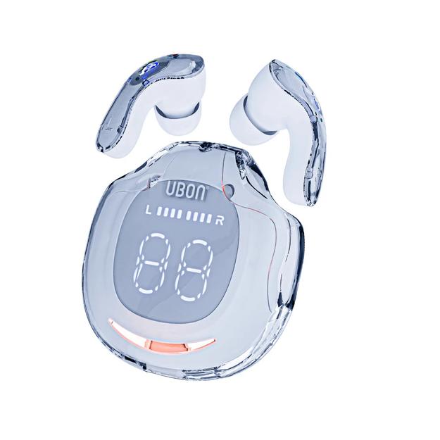 UBON J2 Freedom Series TWS – Premium Bluetooth 5.4, Noise Cancelling, 36 Hours play time, Comfortable Fit, Built-In Microphone, Touch Controls and Led Display