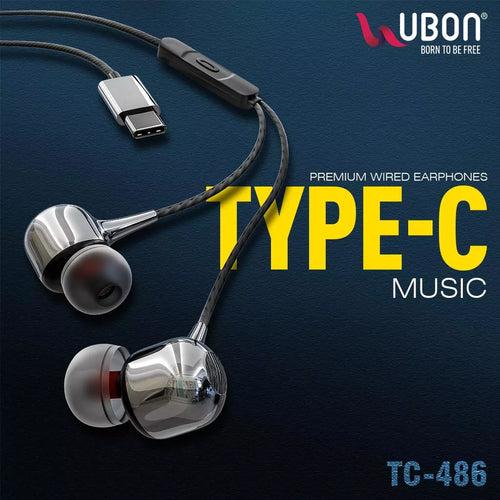 Ubon Type-C TC-486 Wired Earphones