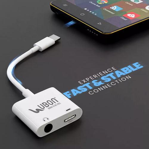 Ubon 2-in-1, All Rounder WR-477 Type-C Charging & Audio Connector