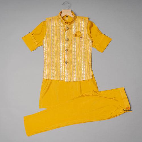 Onion & Mustard Kurta Pajama for Boys