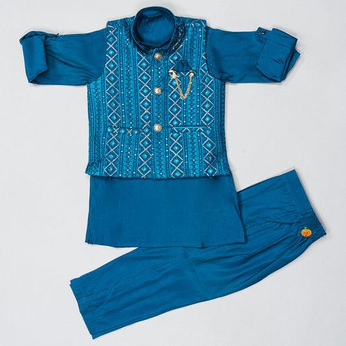 Wine & Rama Boys Kurta Pajama