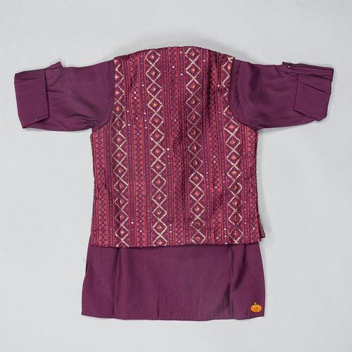 Wine & Rama Boys Kurta Pajama