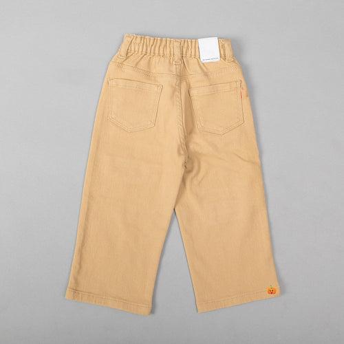 Khaki & Black Girls Cargo Pant