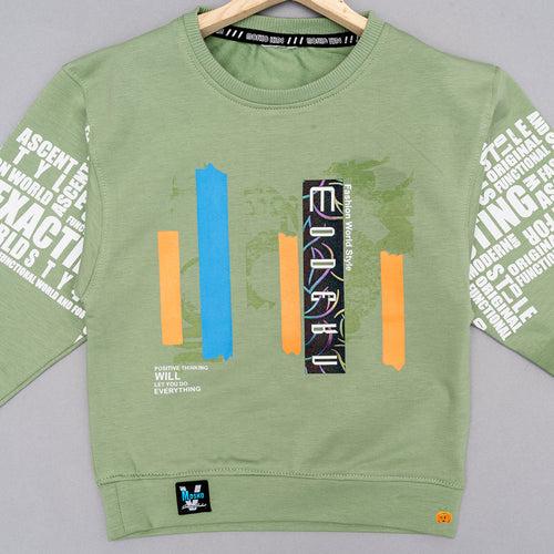 Green Round Neck T-shirt for Boys