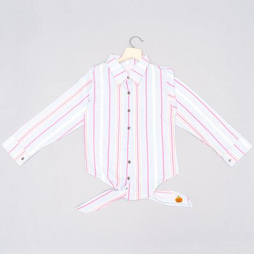 Knotted Striped Top for Girls