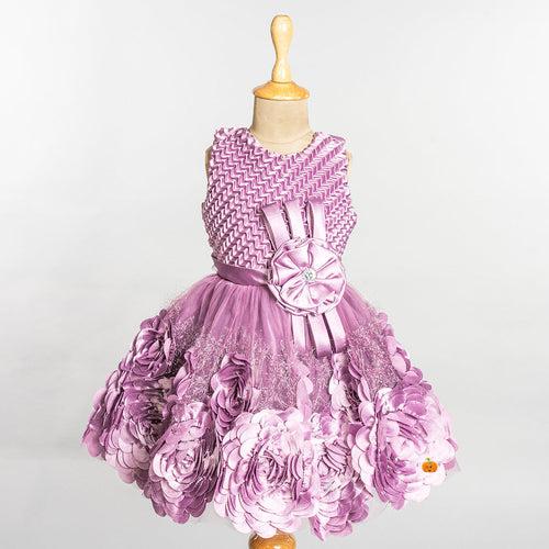 Wine Designer Girls Frock