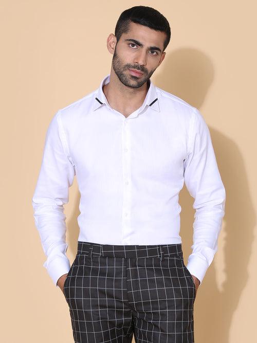 White Houdstooth Shirt Shirt